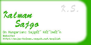 kalman sajgo business card